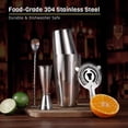 thumbnail image 4 of Cocktail Shaker Set Boston Shaker Bar Spoon Jigger Hawthorne Strainer Acero Inoxidable para Bar en Casa, 4 of 6