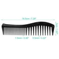 thumbnail image 2 of Unique Bargains 2 Pcs Anti Static Hair Comb Wide Tooth for Thick Curly Hair Hair Care Detangling Comb Black, 2 of 7