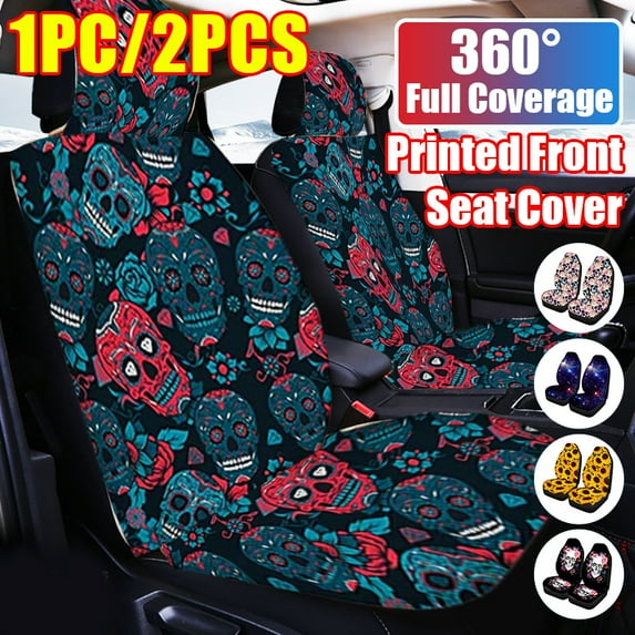 2PCS/1PC Set Car Front Seat Cover 360° Full Coverage Auto Seat Protector Vehicle Interior for Truck Van for SUV Auto