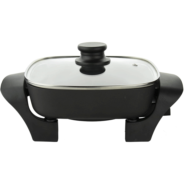 Brentwood Appliances SK-46 40 ounce Capacity Compact 8 Inch Nonstick Electric Skillet with Glass Lid Kitchen Appliance, Black