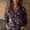 Black, variant on Womens Tops Trendy Print Long Sleeve Cotton Button Blouse Spring Summer Shirts for Women Black L