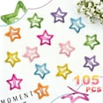 thumbnail image 6 of 105 Pcs Glitter Star Snap Hair Clips, Non-Slip Hair Barrettes for Women & Girls, Multi-Color Small Clips for Party, Holiday, Daily Hairstyles, 6 of 7
