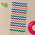 thumbnail image 3 of CafePress - Orange Teal Plum Chevron Pattern - Large Beach Towel, Soft 30"x60" Towel with Unique Design, 3 of 3