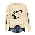 thumbnail image 3 of Game Day Football Sweatshirts for Women - Long Sleeve Football Shirts, Cute Cheer Mom Shirt, Crewneck Pullover Tops, 3 of 5