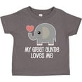thumbnail image 3 of Inktastic Great Auntie Loves Me Elephant Boys or Girls Toddler T-Shirt, 3 of 5