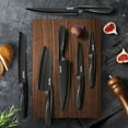 thumbnail image 5 of Hecef 6-Piece Stainless Steel Chef Cooking Knife Set with Blade Sheaths, Dishwasher Safe, 5 of 9