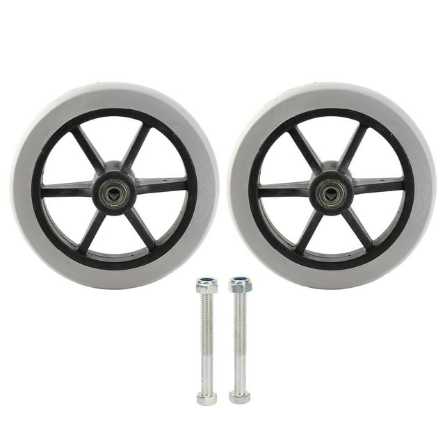 2 ruedas delanteras de 6 pulgadas para silla de ruedas de PU, universales, resistentes al desgaste y antideslizantes, accesorio de repuesto para silla de ruedas.