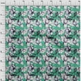 thumbnail image 4 of oneOone Rayon Sea Green Fabric Florals Sewing Material Print Fabric By The Yard 56 Inch Wide, 4 of 4