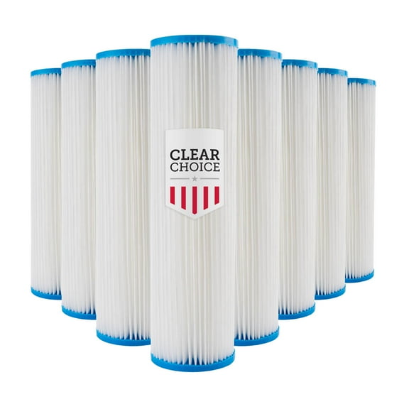 ClearChoice 20 Micron Replacement Water Filter for RO System, 8 Pack