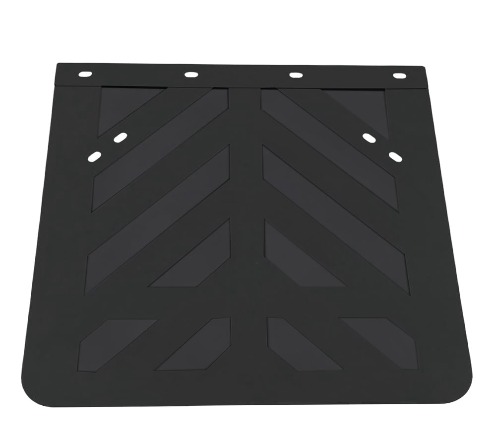 2 Pack Semi Truck and Trailers Mud Flaps - 24"x24" Black Stripped Rubber Truck Splash Guard for Mud, Gravel, & Road Debris Protection