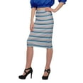 thumbnail image 2 of Moomaya Jupe Imprimée Longueur Genou pour Femmes Grande Taille Jupe en Poly Spandex, 2 of 6