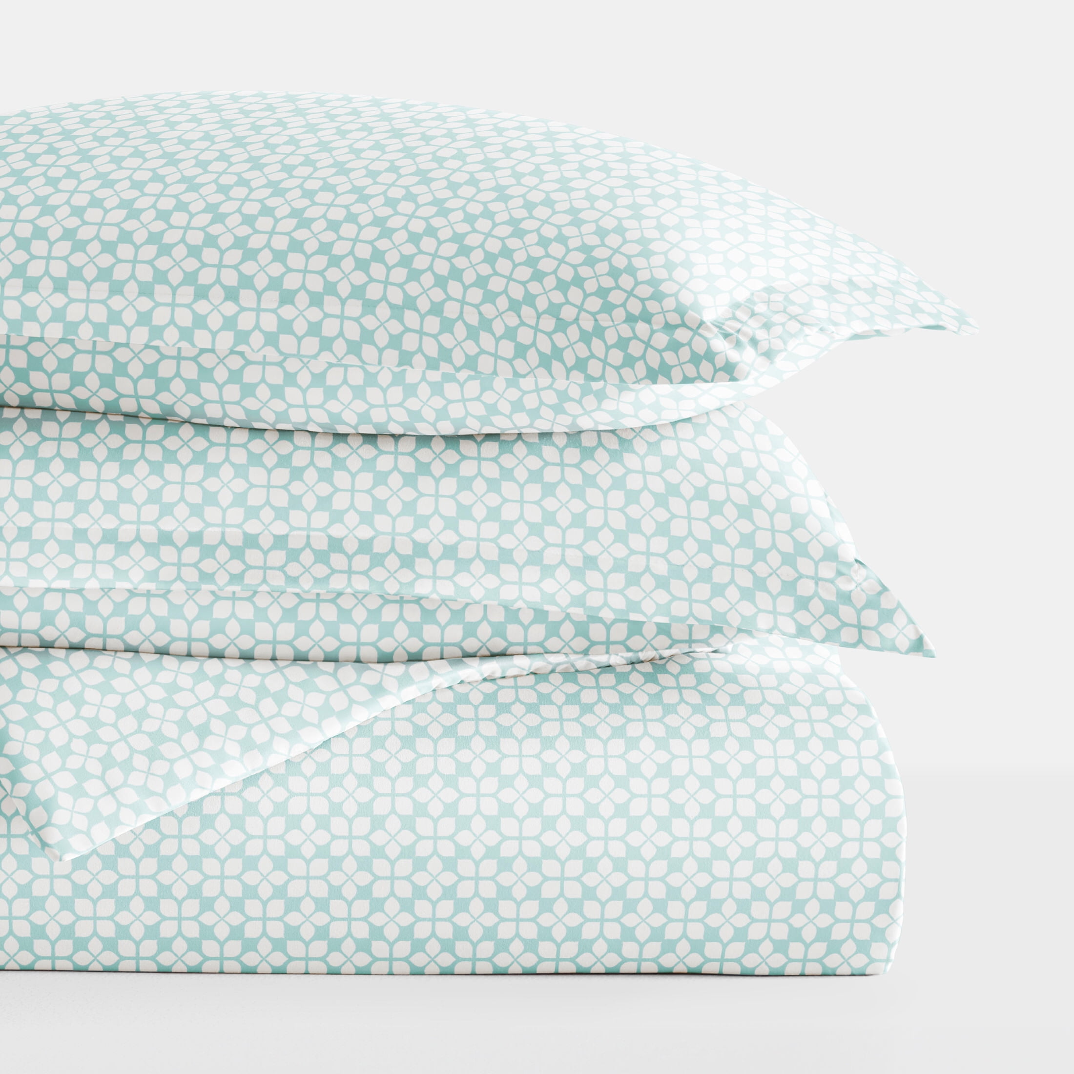 Duvet Cover Set - Ultra Soft & Breathable - Aqua Classic Essentials Starlight for King Size Bedding by Comfort Canopy