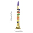 thumbnail image 4 of Kids' Musical Toy Clarinet - Gold/Silver ABS Plastic Simulation Instrument for Children, Lightweight 275g, Eco-Friendly Material, Educational Wind Instrument with 8-Note Sound, Package Size, 4 of 7