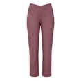 thumbnail image 5 of SeekIslan Women's Crossover Yoga Pants V Waist Straight Leg Pants with Pockets for Gym and Casual Daily, 5 of 6
