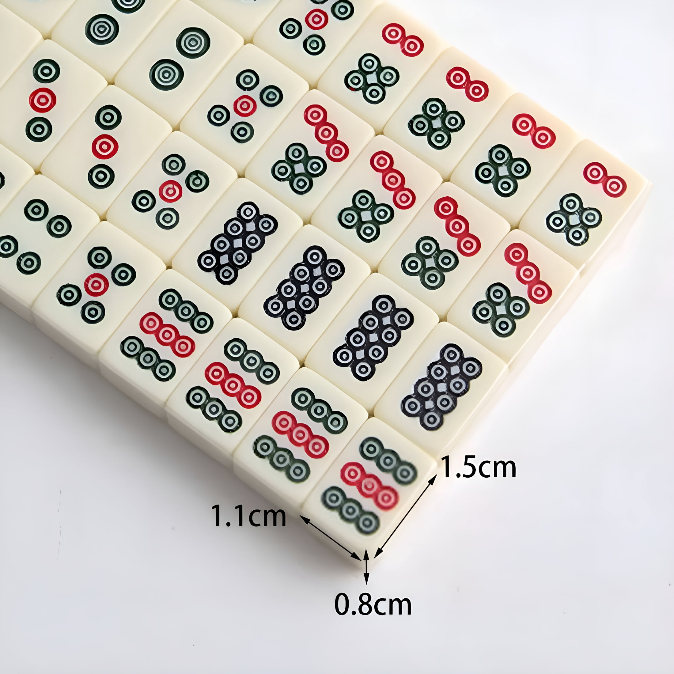 CYFW 15Mm Mahjong Game Set Mini Travel Mahjong Set with Dice and Carrying for Party Home