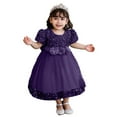 thumbnail image 2 of Mikilon Girl's Comfortable Wedding Dresses Size 6 Months-5 Years Long Floral Princess Dresses Flower Children Formal Dresses, 2 of 7