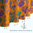 thumbnail image 6 of Purple Green Mushroom Plant Orange Pattern Shower Curtain 36"x72" ,Bathroom Decorative Shower Curtains Set with 12 Hooks,Modern Waterproof Washable Shower Curtain, 6 of 6