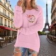 thumbnail image 2 of Bovemsi Womens Sweaters Casual Solid Long Sleeve Jumper Blouse Fall Sweaters, 2 of 5