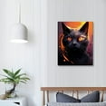 thumbnail image 3 of COMIO A Cat With Colorful Swirls Canvas Wall Art cat Pictures Wall Decor Modern Canvas Prints Painting Artwork Home Office Poster For Bathroom Livingroom, 3 of 4