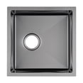 thumbnail image 4 of 18 Inch Drop In & Undermount Kitchen Sink, Single Bowl Stainless Steel Kitchen Sink, Deep Basin Rust Resistant Farmhouse Sink with Noise Canceling Technology Black, 4 of 9