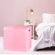 thumbnail image 4 of Cesta de ropa sencilla para el hogar doble con tapa, color rosa, 4 of 8