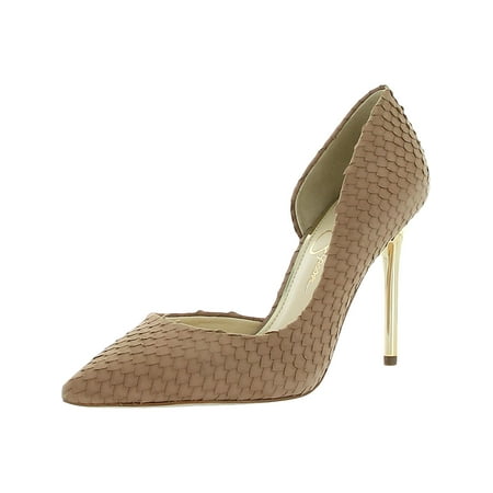 

Jessica Simpson Womens Lucina Leather Textured D Orsay Heels