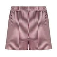 thumbnail image 6 of BiZtdJrK Womens Striped Bermuda Shorts Drawstring Elastic Waisted Wide Leg Shorts Baggy Comfy Casual Summer Beach Shorts sales today clearance Pink S, 6 of 8