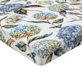 thumbnail image 4 of Ambesonne Floral Fitted Sheet, Hydrangea Flowers Summer Art, Twin Size, Lavender and Sky Blue, 4 of 5