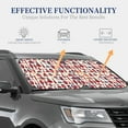 thumbnail image 4 of Kll Rocket Pattern Windshield Sun Shade 2-Piece Foldable Car Front Window Sunshade For Most Sedans Suv Truck - Auto Sun Blocker Visor Protector Blocks Max Uv Rays - Large, 4 of 7