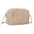 thumbnail image 4 of fenteer Women Crossbody Bag Bohemian Woven Handbag Zipper Closure Elegant Beach Shoulder Beige, 4 of 8