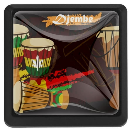 

Ownta Square with Screws 3 Pcs for Cupboard Dressing Table Bookcase Drawer Pull Handle Cabinet Door Knobs African Percussion Colorful Djembe Music