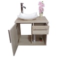 thumbnail image 3 of Gabinete para baño DECOMOBIL GABINETE 08 con Puerta y Cajón con Lavabo y Monomando encino polar, 3 of 4