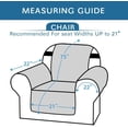 thumbnail image 2 of Funda reversible para silla para perros y mascotas, funda impermeable para sofá, funda para silla, correas de 2" de grosor, antideslizante, protector para silla, asiento acolchado suave, hasta 21" de, 2 of 5