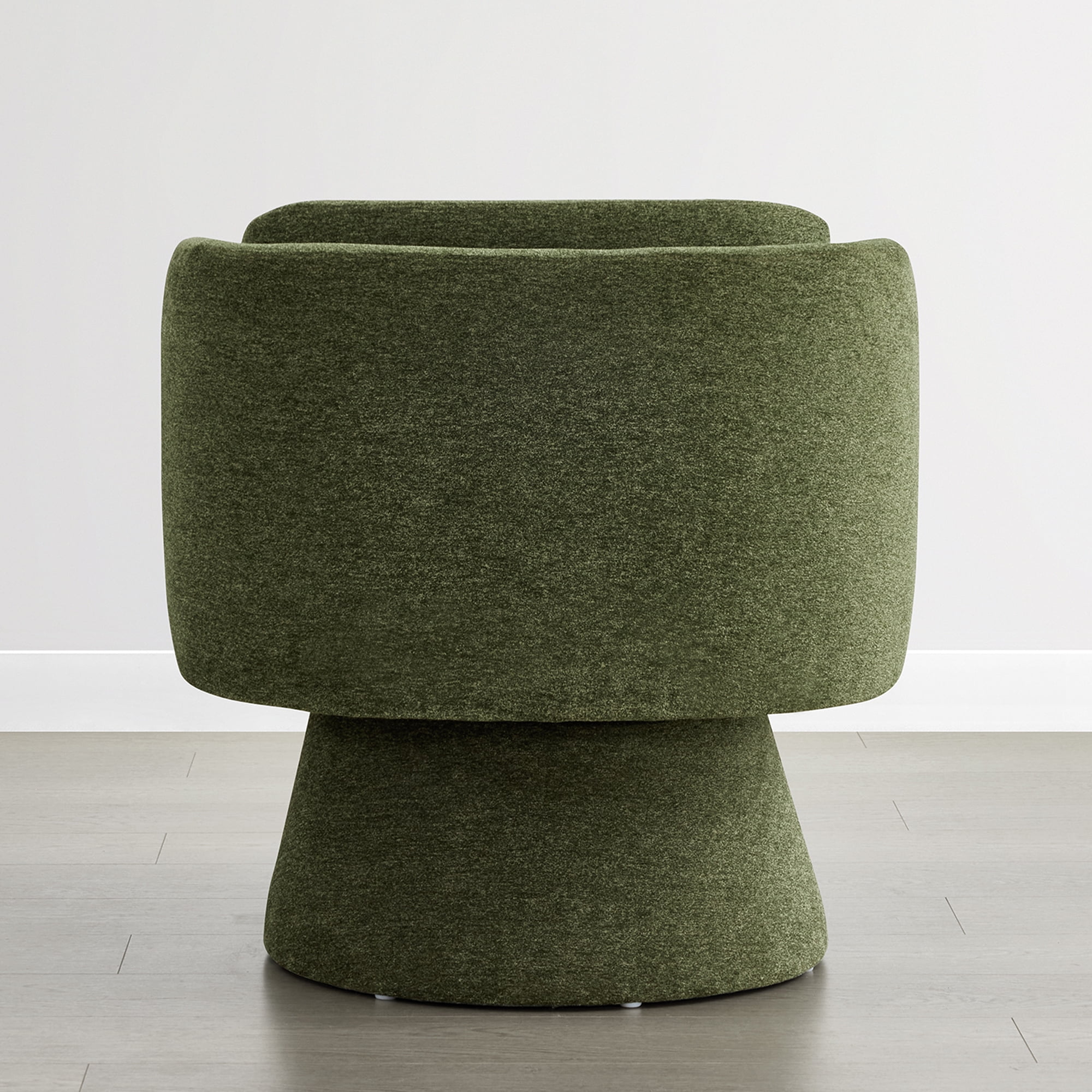Spruce & Spring Modern Upholstered Swivel Barrel Accent Chair Green, Single