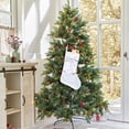 thumbnail image 5 of Clearance Under $3 White Velvet Christmas Stocking with Large Bow for Winter Wonderland Decor, 5 of 5