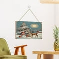 thumbnail image 4 of Christmas Snowman And Reindeer Decorative Wood Hanging Wood Plaque, Rustic Door Sign, Wall Decor Art, Housewarming Gift 10x16 IN, 4 of 8