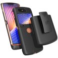thumbnail image 3 of Case with Clip for Motorola RAZR 5G Flip Phone, Nakedcellphone [Black] Hard Shell Slim Cover with [Rotating/Ratchet] Belt Hip Holster Holder Combo for Motorola Moto RAZR 5G Flip Phone (2020) XT2071, 3 of 10