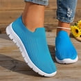 thumbnail image 5 of Domzle Walking Shoes Women Slip on Sneakers Non Slip Work Arch Support Tennis Plantar Fasciitis Orthopedic Breathable Mesh Comfortable Ladies Nursing Blue 42, 5 of 8