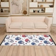 thumbnail image 2 of Yayeee Runner Rug for Bedroom 2'x6' Machine Washable Hallway Non Slip Mat, Cartoon American Football Helmets, 2 of 8