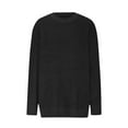 thumbnail image 5 of Lovskoo Sweaters for Women Round Neck Knitwear Elegant 3/4 Sleeve Comfort Shirt Black, 5 of 6