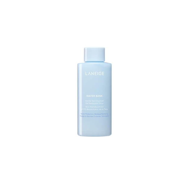 Limpiador LANEIGE Water Bank Gel suave, mini, con pH balanceado