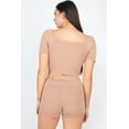 thumbnail image 5 of Scoop Neck Crop Top And Ribbed Shorts S, 5 of 10
