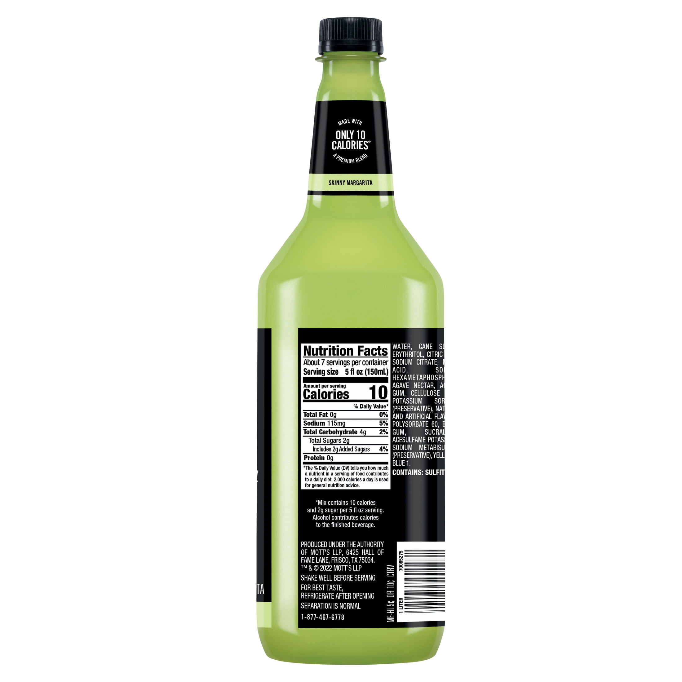Mr & Mrs T Skinny Margarita Cocktail Mix, 1 L, Plastic Bottle, Shelf Stable