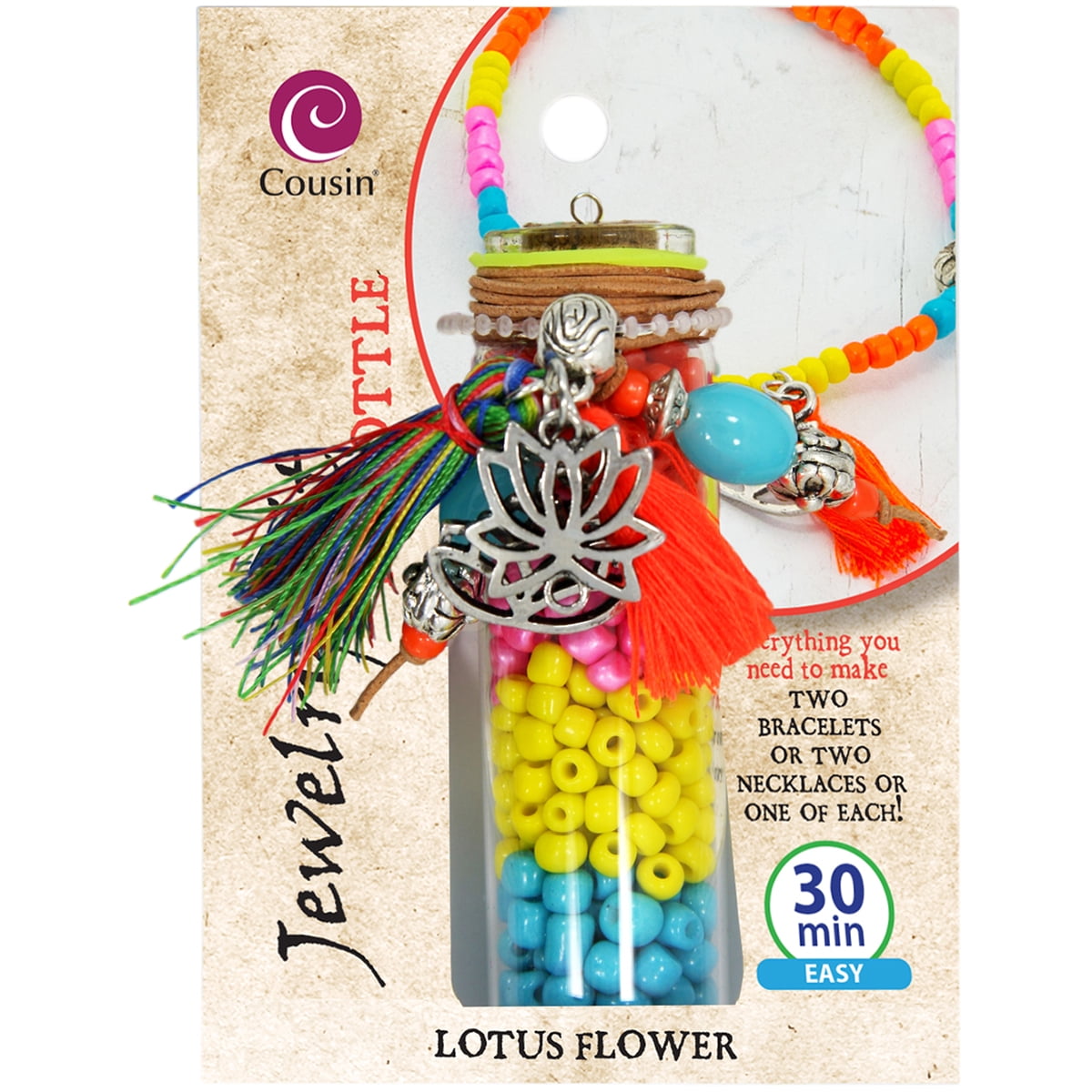 Jewelry Kit In A Bottle, Lotus Flower