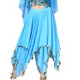 thumbnail image 3 of Whitewed Belly Bollywood Dance Dancing Jingle Workout Clothes Skirts Paillettes Blue, 3 of 3