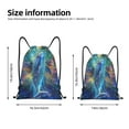 thumbnail image 2 of Daiia Colorful Winged Dolphin Pattern Drawstring Backpack, Gym Bag, Lightweight Backpack, Water-Resistant Bag Travel Sports Backpack, Fitness Bag, Yoga Bag-Medium, 2 of 6