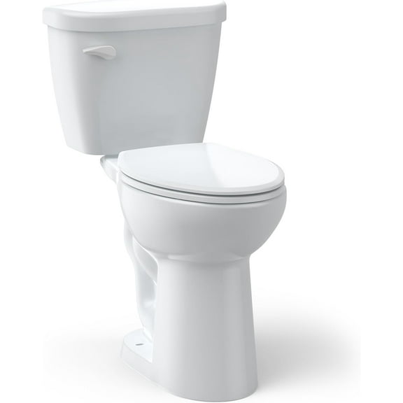 19" Extra Elongated Comfort Height Toilet with Soft-Close Seat, 1.28 GPF Single Flush, 12" Rough-In, White