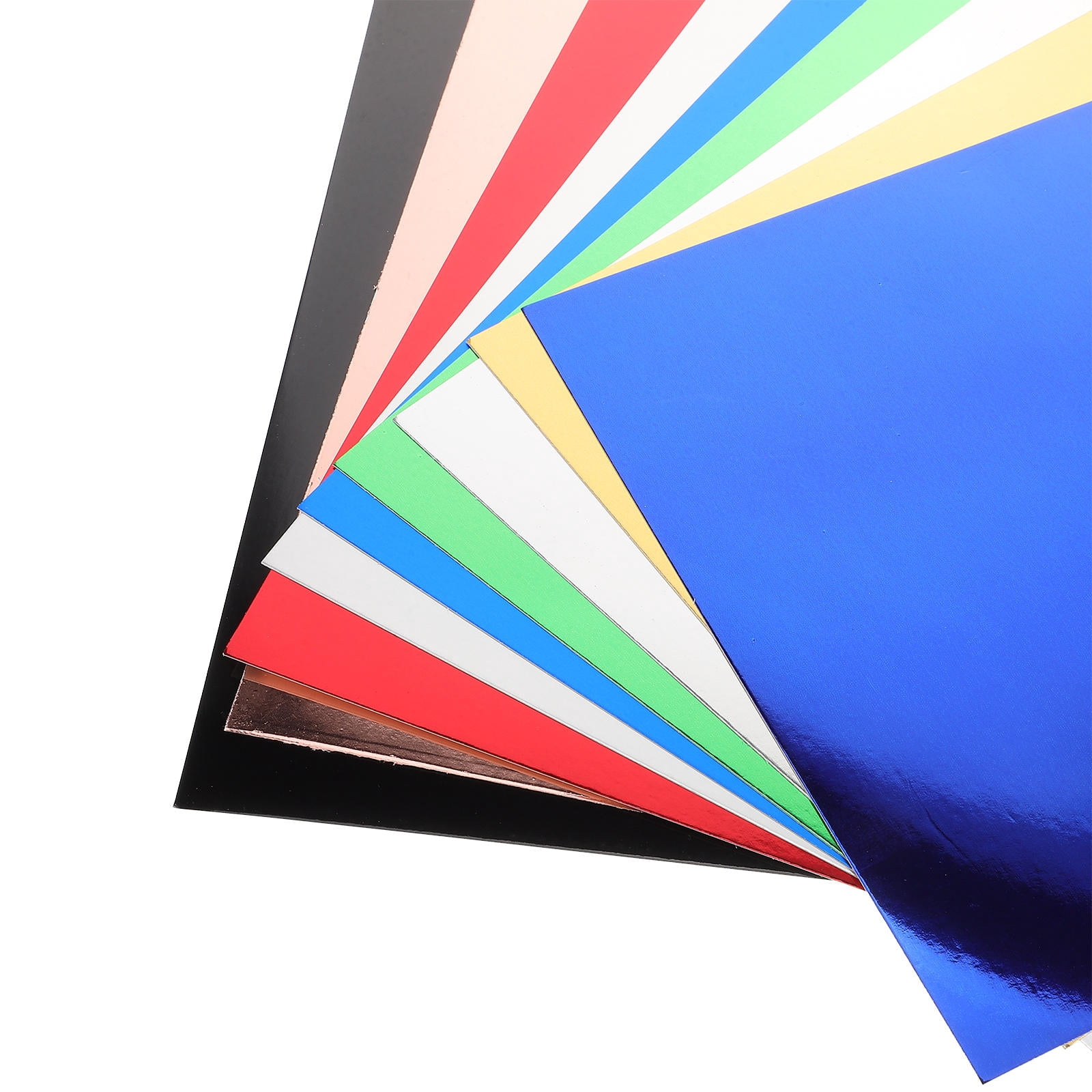 MLINS 60pcs Crafting Paper Accessory Cardstock Colored Sheets Reflective Color Construction Paper Solid Scrapbooking Material Handcraft Supply