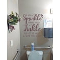 thumbnail image 2 of Sprinkle Tinkle Wipe Seat - Bathroom Quotes Wall Decal Saying - Decor Art Stickers Removable Vinyl Lettering 20x23-Inch Eggplant, 2 of 3