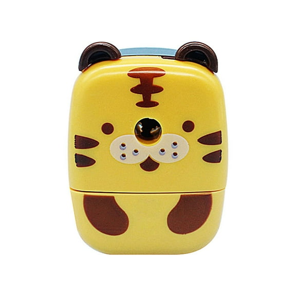 GiLiling Tiger Theme Hand Crank Desktop Pencil Sharpener Cartoon Design Compact Manual Point Maker Precision Blade Office Craft Tool Efficiency Accessory